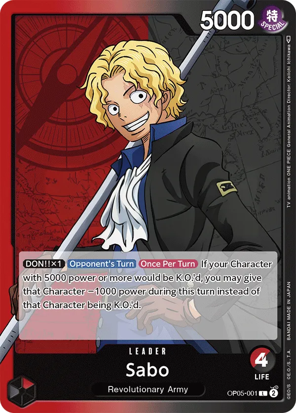 Awakening of the New Era 英語版 Sabo OP05-001 カード表面