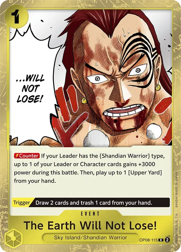 Two Legends 英語版 The Earth Will Not Lose! OP08-115 カード表面