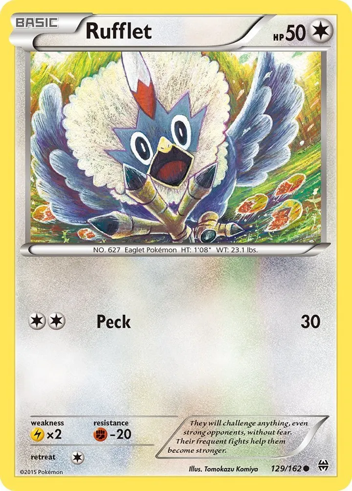 XY—BREAKthrough 영어판 Rufflet 129 카드 앞면