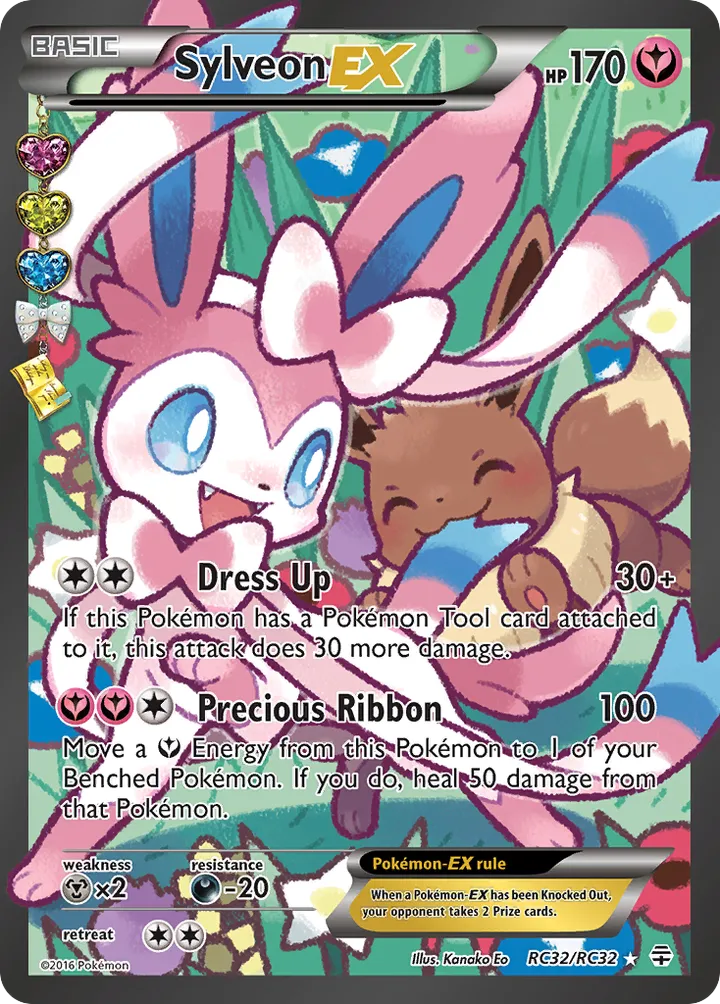 Generations 영어판 Sylveon-EX RC32 카드 앞면