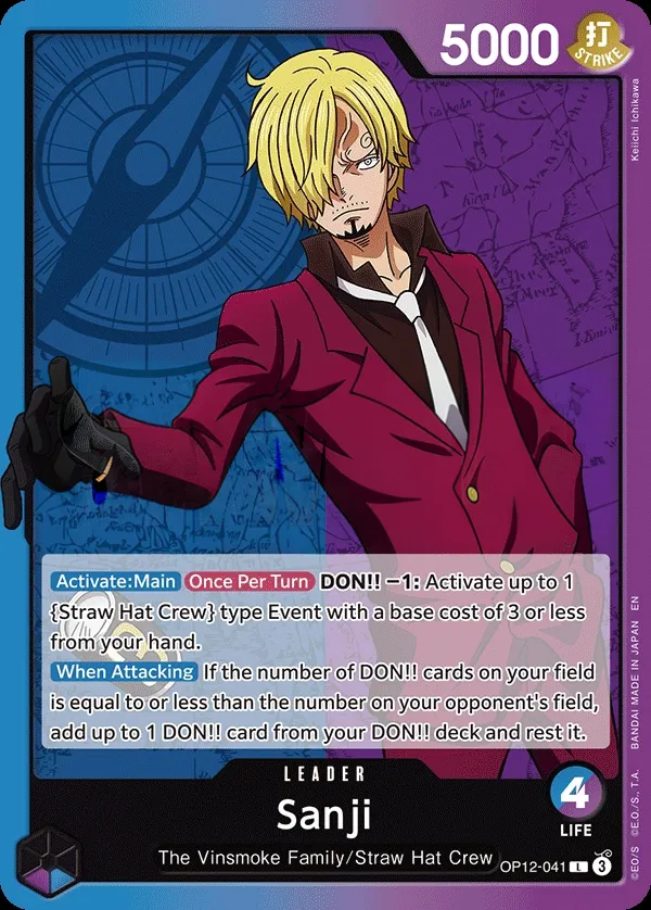 Front of Sanji OP12-041, Legacy of the Master English