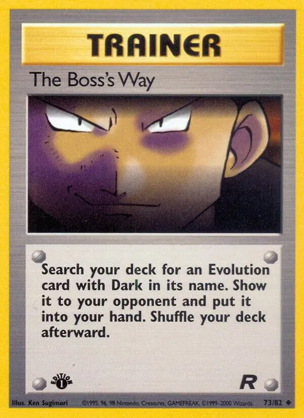 Team Rocket 영어판 The Boss's Way 73 카드 앞면