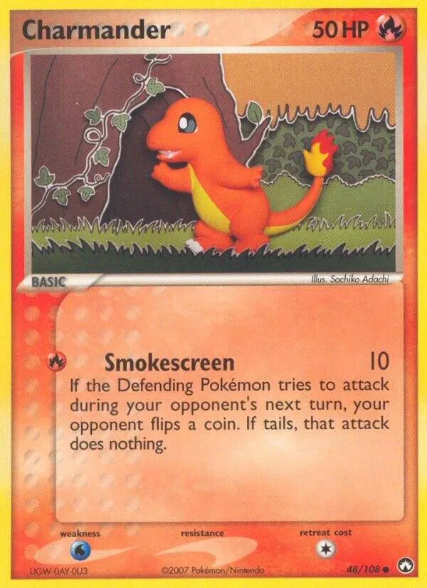 EX Power Keepers 영어판 Charmander 48 카드 앞면