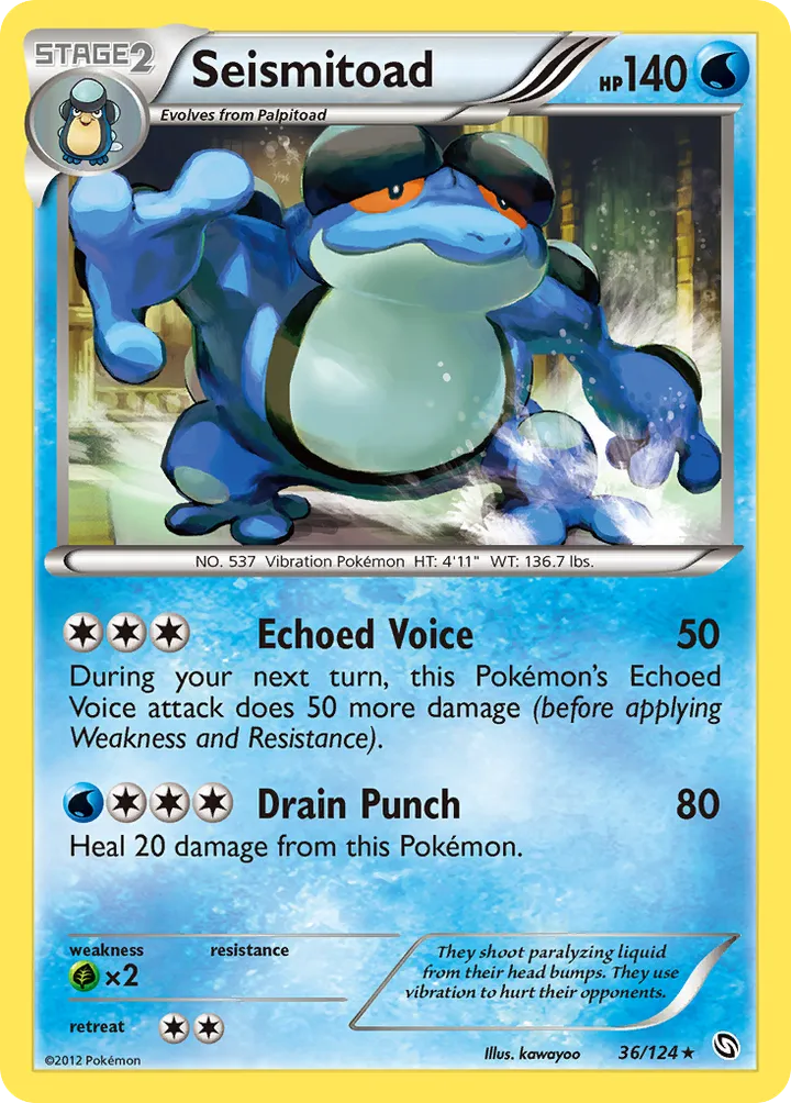 Front of Seismitoad 36, Black & White—Dragons Exalted English