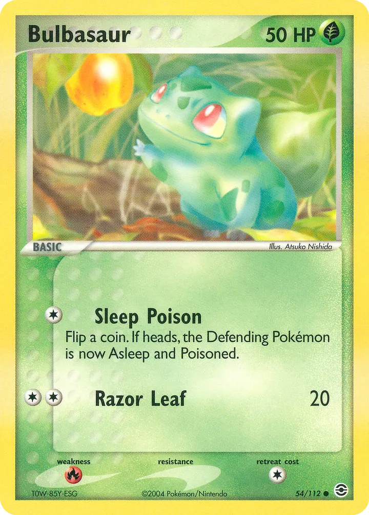 EX FireRed & LeafGreen 영어판 Bulbasaur 54 카드 앞면