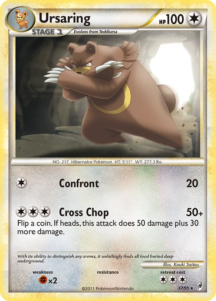 Pokémon TCG: Call of Legends 英語版 Ursaring 37 カード表面
