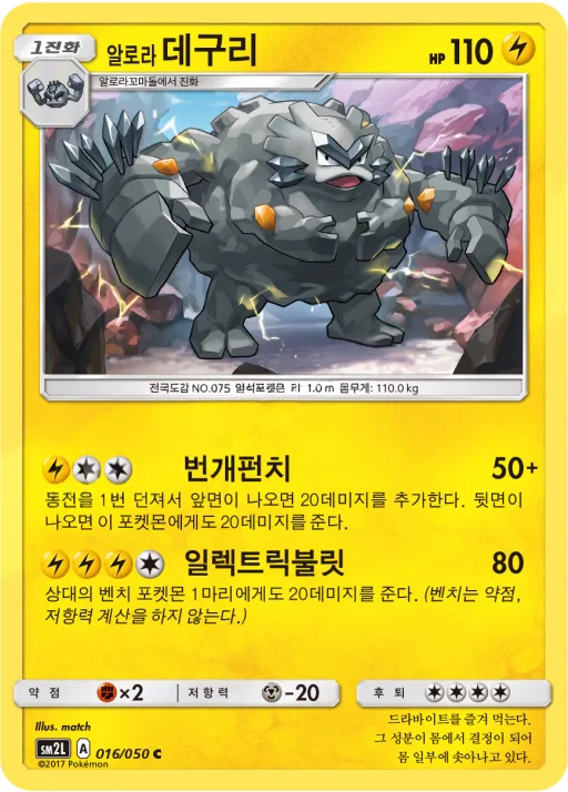 Front of 알로라데구리 16, 알로라의 달빛 Korean