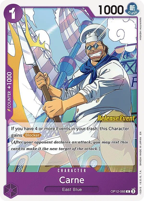 Legacy of the Master 영어판 Carne OP12-066 · 세트 출시 행사 카드 앞면