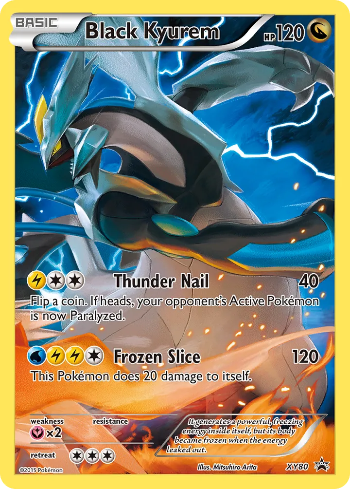 XY Black Star Promos 영어판 Black Kyurem XY80 카드 앞면