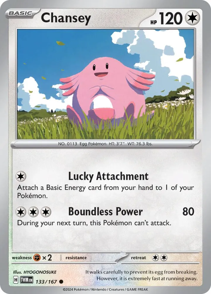Scarlet & Violet—Twilight Masquerade 영어판 Chansey 133 카드 앞면