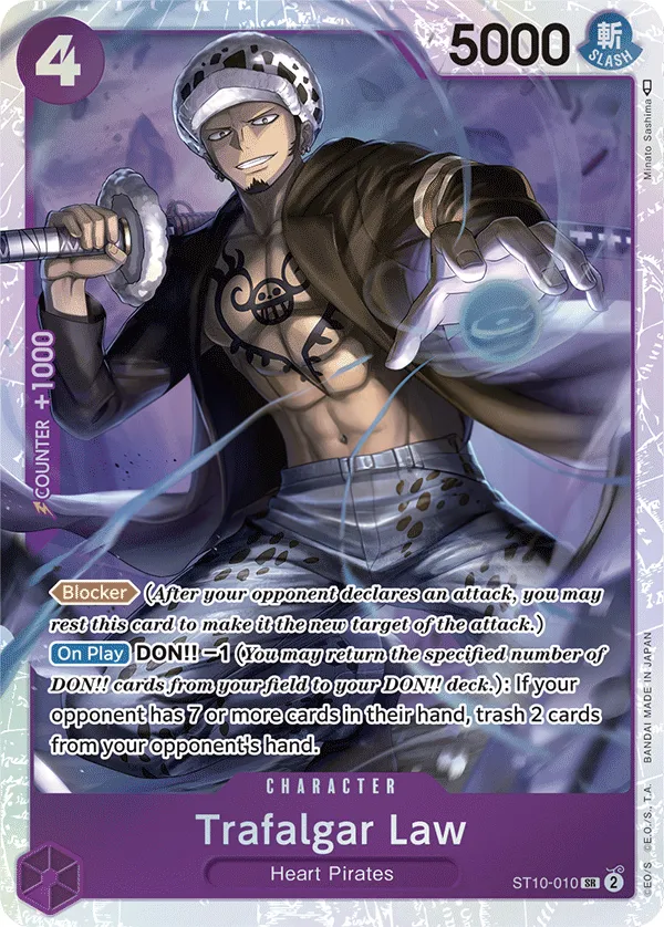 The Three Captains 영어판 Trafalgar Law ST10-010 카드 앞면