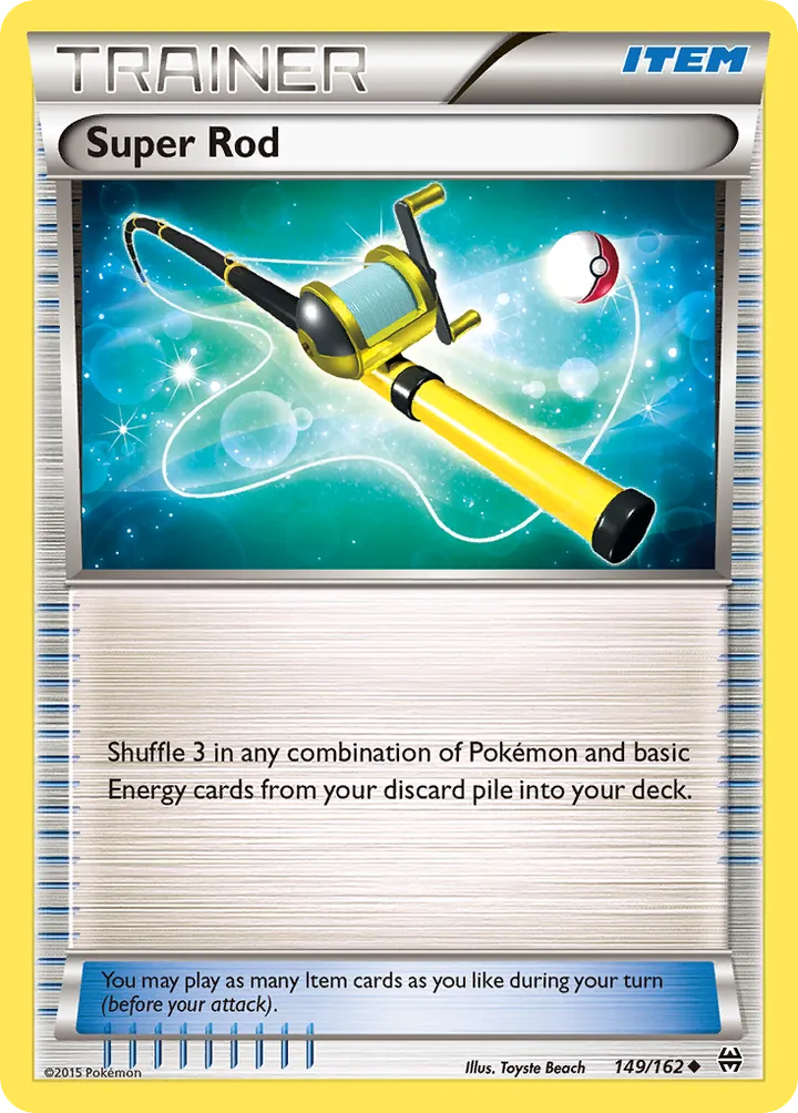 XY—BREAKthrough 영어판 Super Rod 149 카드 앞면
