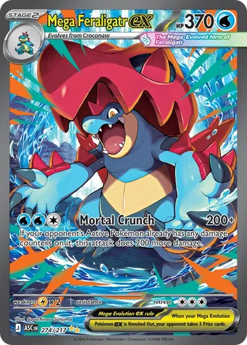 Mega Feraligatr ex 274 $73.32