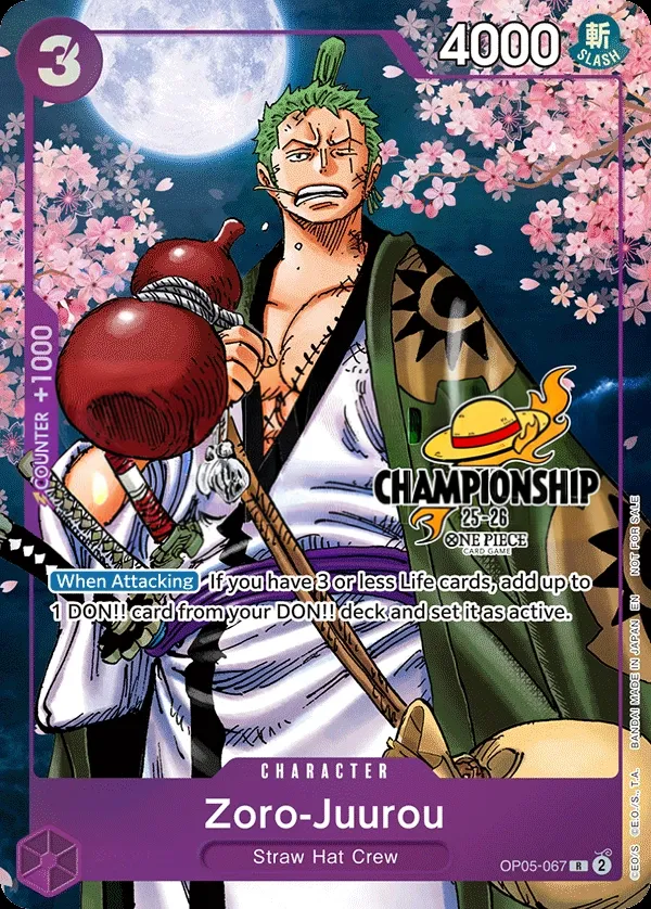 Awakening of the New Era 英語版 Zoro-Juurou OP05-067 · パラレル 6 カード表面