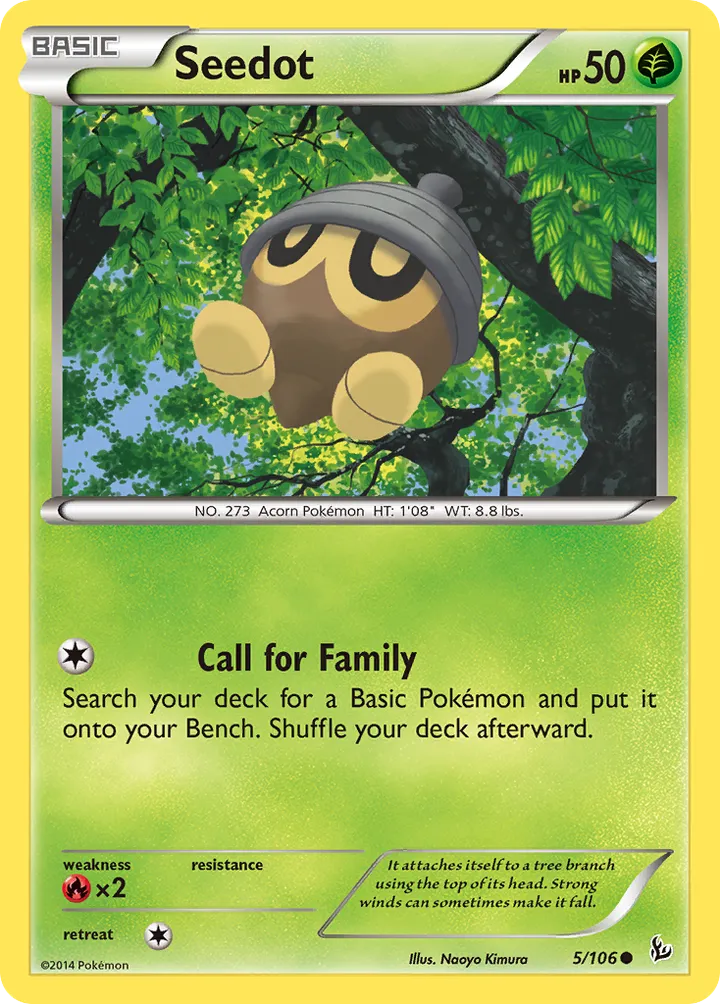 XY—Flashfire 영어판 Seedot 5 카드 앞면