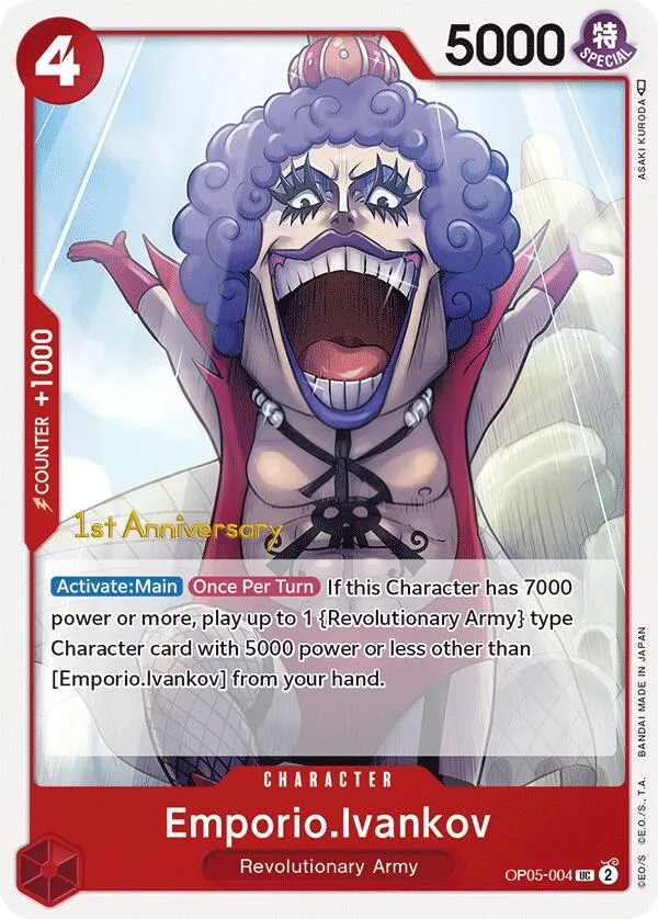 Awakening of the New Era 영어판 Emporio.Ivankov OP05-004 · 기념 대회 카드 앞면
