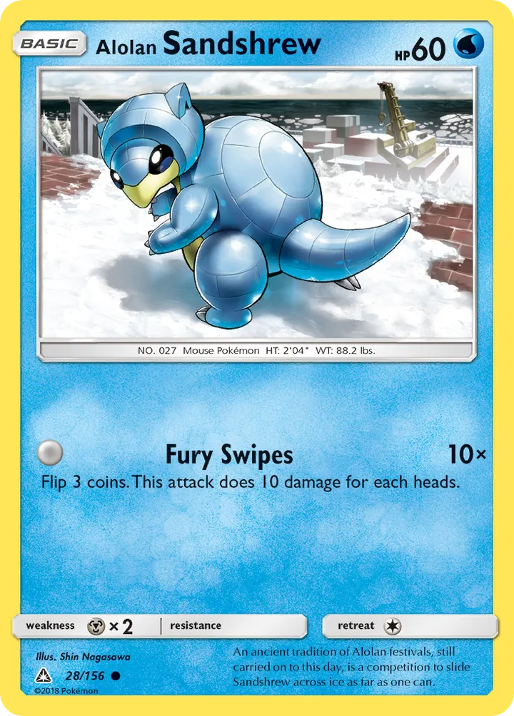 Sun & Moon—Ultra Prism 영어판 Alolan Sandshrew 28 카드 앞면