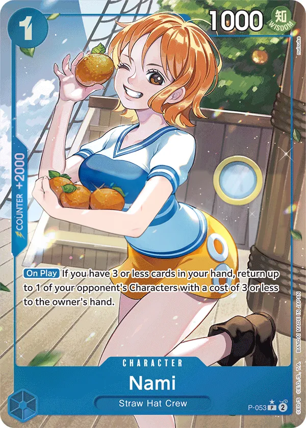 Promotion Cards 영어판 Nami P-053 · 패럴렐 3 카드 앞면