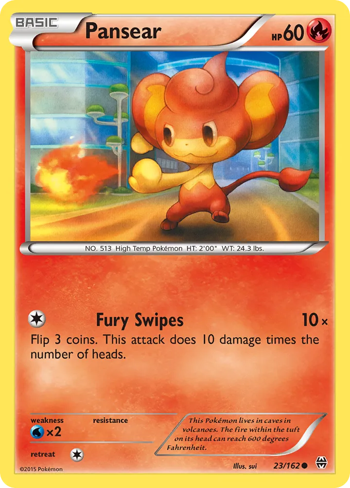 XY—BREAKthrough 英語版 Pansear 23 カード表面