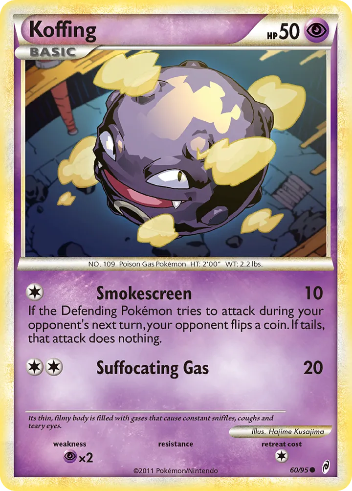 Pokémon TCG: Call of Legends 영어판 Koffing 60 카드 앞면