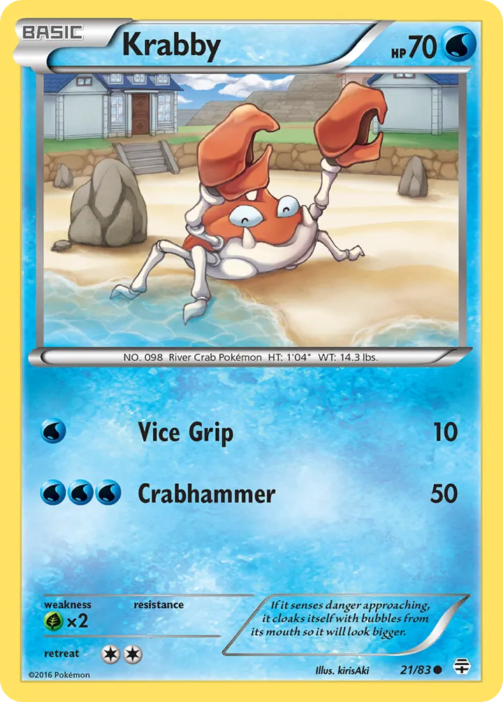 Generations 영어판 Krabby 21 카드 앞면