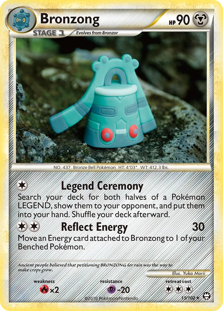 HS—Triumphant 영어판 Bronzong 15 카드 앞면
