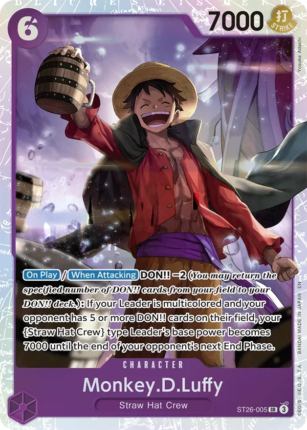 Front of Monkey.D.Luffy ST26-005, PURPLE/BLACK Monkey.D.Luffy English