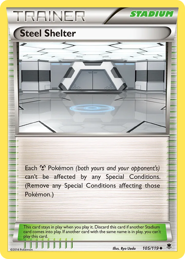 XY—Phantom Forces 영어판 Steel Shelter 105 카드 앞면