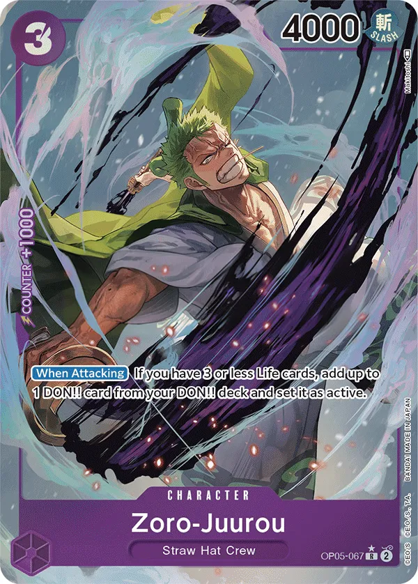 Awakening of the New Era 英語版 Zoro-Juurou OP05-067 · パラレル カード表面