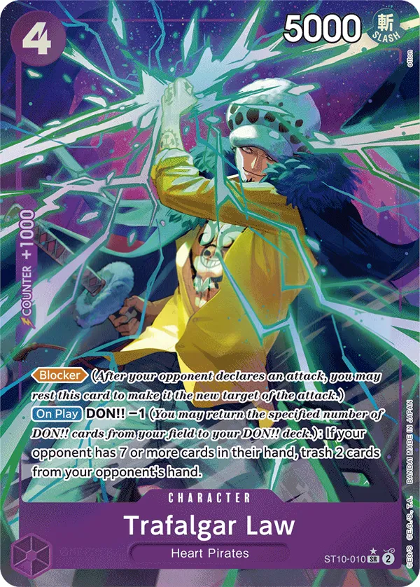 The Three Captains 영어판 Trafalgar Law ST10-010 · 패럴렐 4 카드 앞면