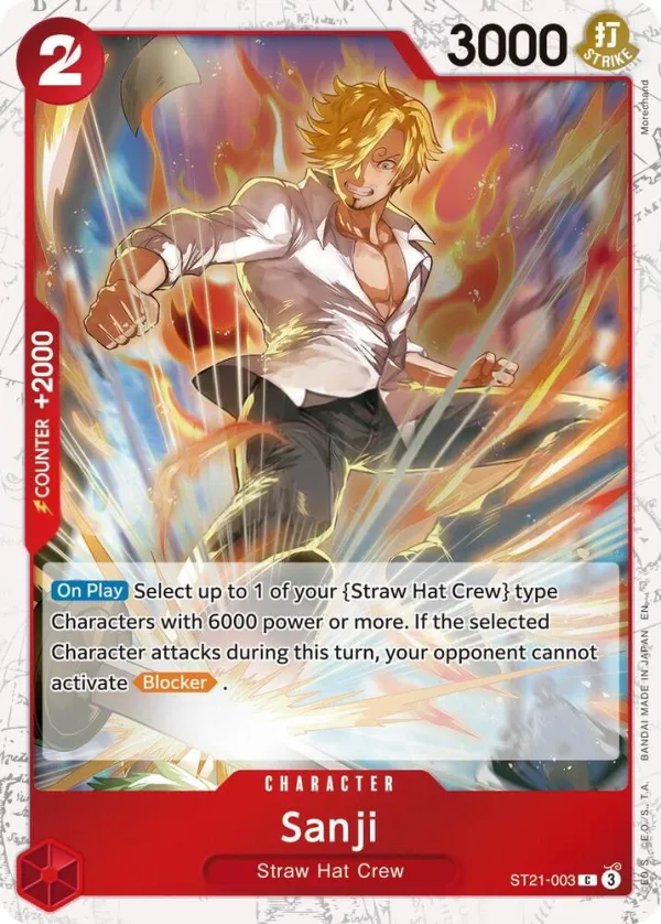 GEAR5 英語版 Sanji ST21-003 · 再録 · パイレーツ カード表面