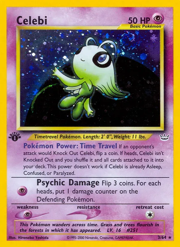 Neo Revelation 英語版 Celebi 3 カード表面