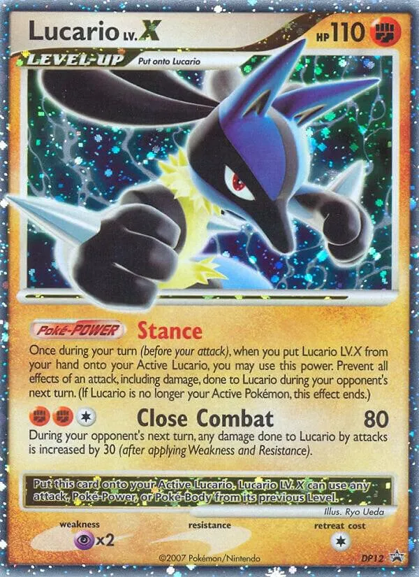 DP Black Star Promos 영어판 Lucario LV.X DP12 카드 앞면