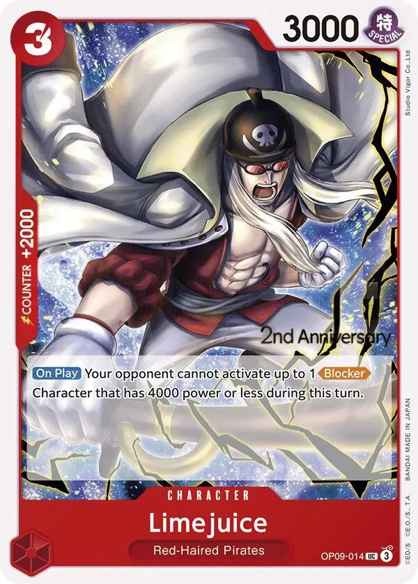 Emperors in the New World 영어판 Limejuice OP09-014 · 기념 대회 카드 앞면