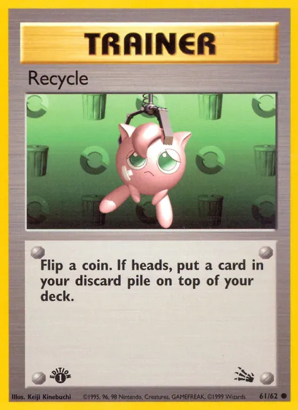 Fossil 영어판 Recycle 61 카드 앞면