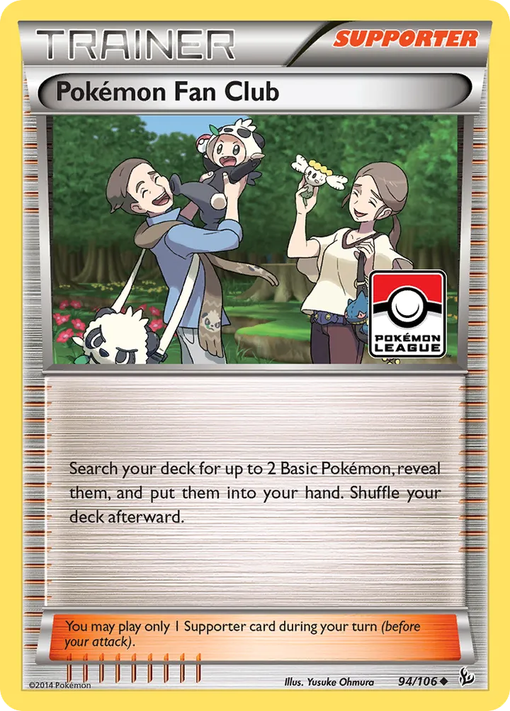 XY—Flashfire 英語版 Pokémon Fan Club 94 カード表面