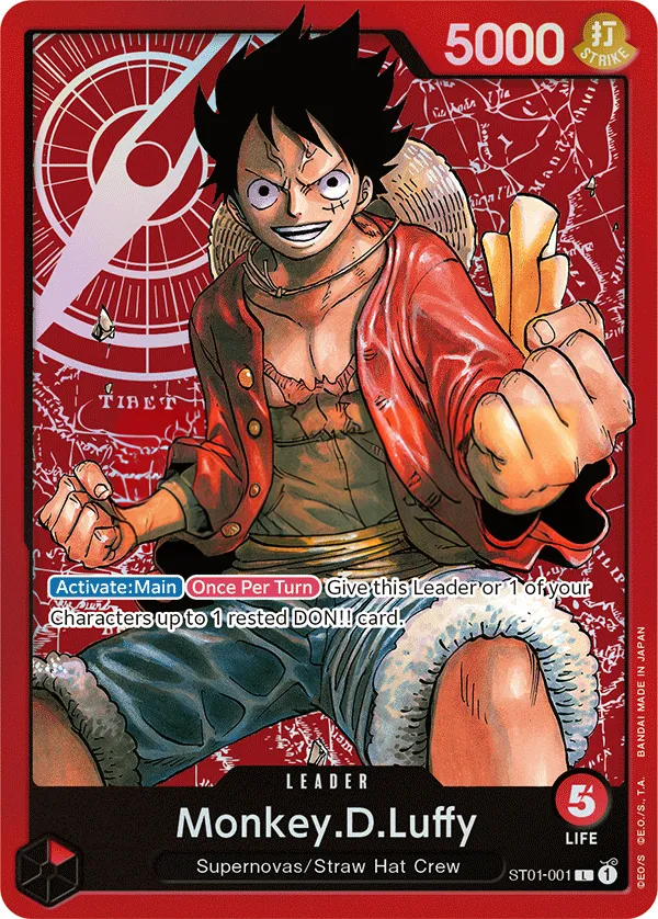 Straw Hat Crew 영어판 Monkey.D.Luffy ST01-001 카드 앞면