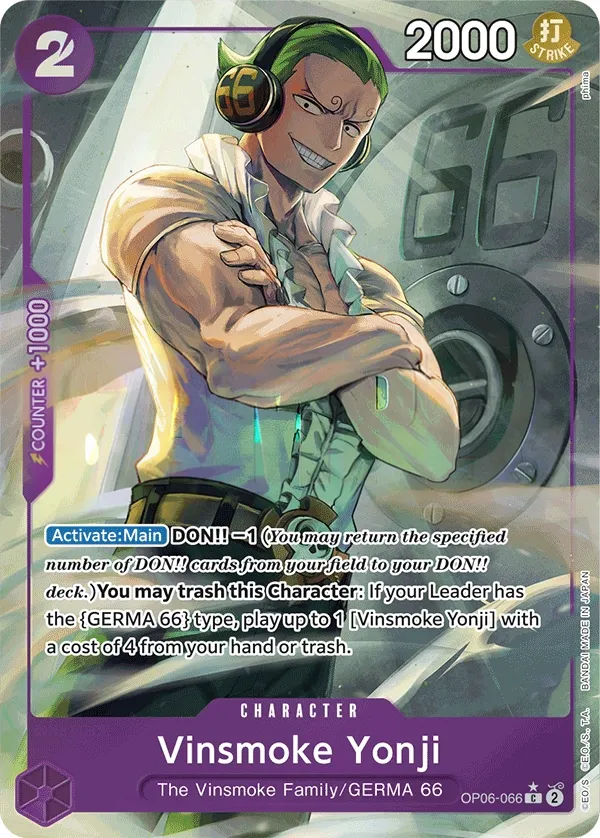 Wings of the Captain 英語版 Vinsmoke Yonji OP06-066 · パラレル 3 カード表面