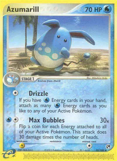 EX Sandstorm 英語版 Azumarill 30 カード表面