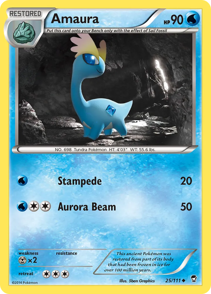 Front of Amaura 25, XY—Furious Fists English