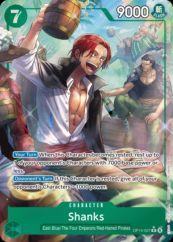 The Azure Sea's Seven 영어판 Shanks OP14-027 · 패럴렐 카드 앞면
