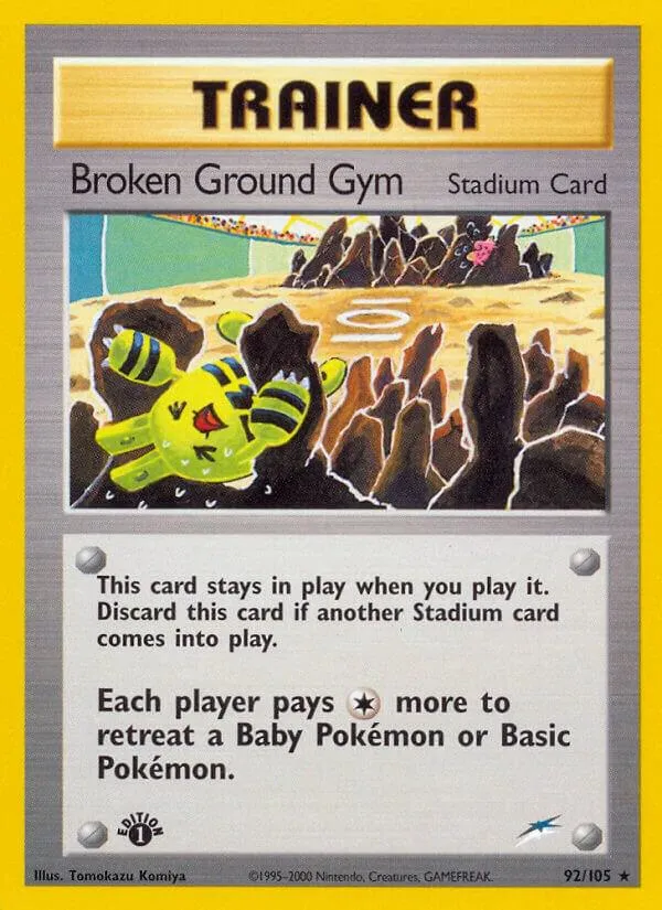 Neo Destiny 英語版 Broken Ground Gym 92 カード表面