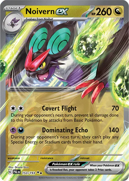 Scarlet & Violet—Paldea Evolved 영어판 Noivern ex 153 카드 앞면