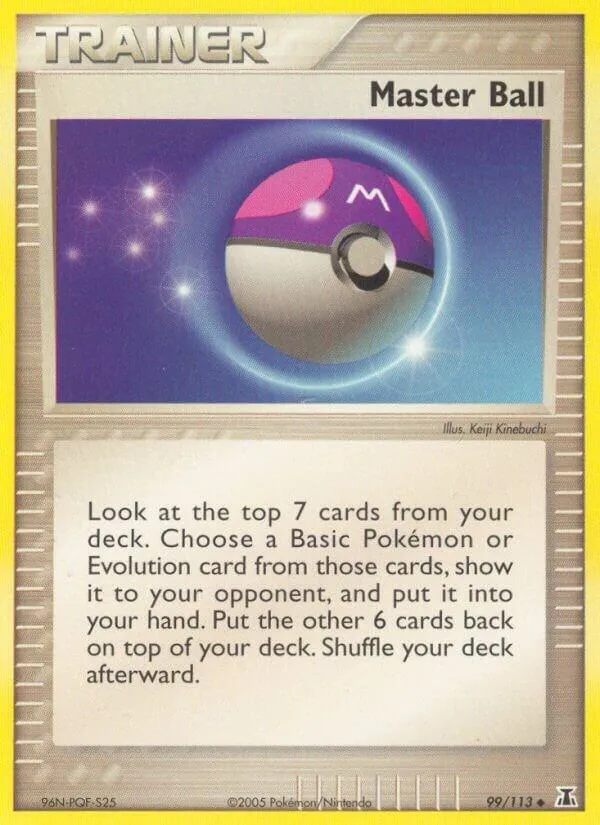 EX Delta Species 영어판 Master Ball 99 카드 앞면