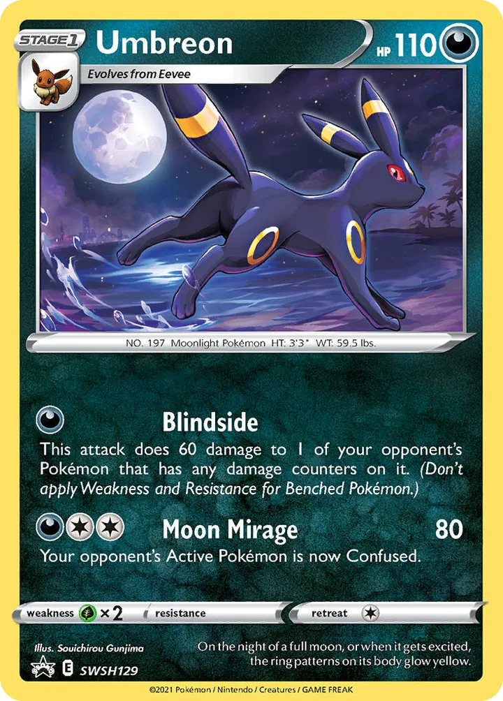 SWSH Black Star Promos 英語版 Umbreon SWSH129 カード表面