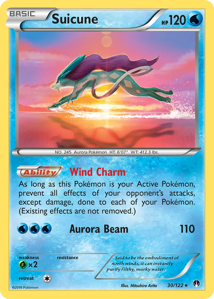 Front of Suicune 30, XY—BREAKpoint English