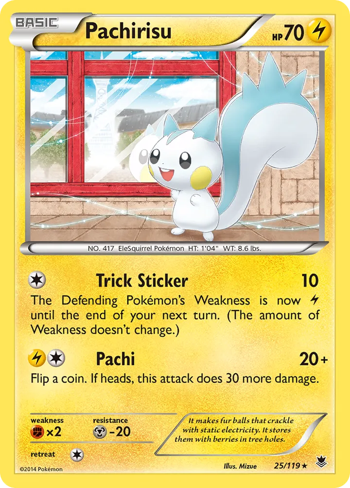 XY—Phantom Forces 英語版 Pachirisu 25 カード表面