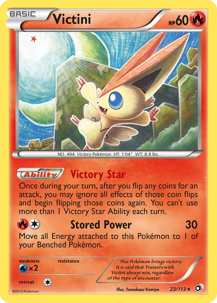 Black & White—Legendary Treasures 英語版 Victini 23 カード表面
