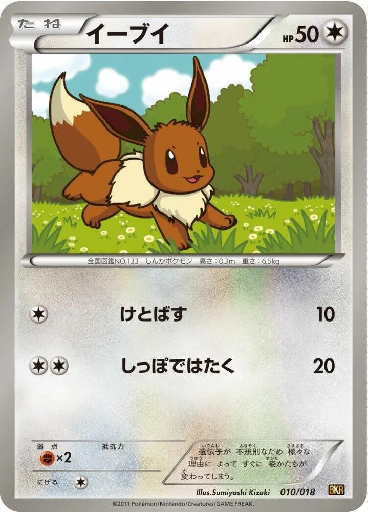 Front of Eevee 10, バトル強化デッキ60「レシラムEX」 Japanese