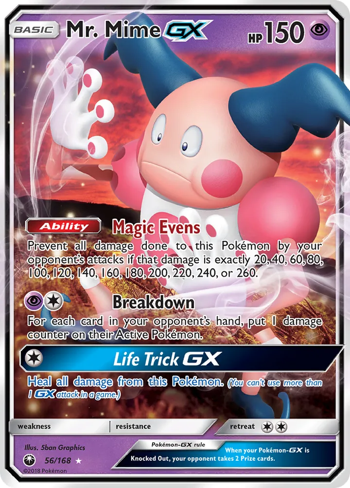 Sun & Moon—Celestial Storm 英語版 Mr. Mime-GX 56 カード表面